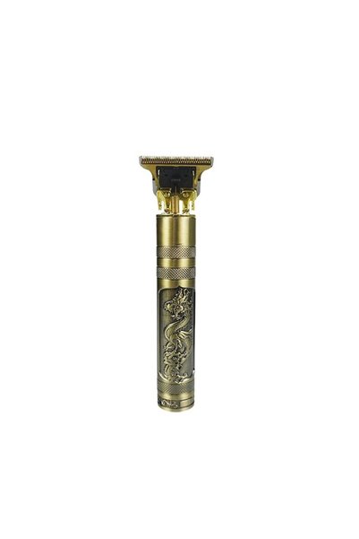 OEM Trimmer profesional pentru barbă și conturare Andowl, Model Dragon, Zgomot redus, Foarte subțire, Varietate de stiluri, Pentru toate vârstele, Fără fir, Cu lame din oțel inoxidabil, Auriu