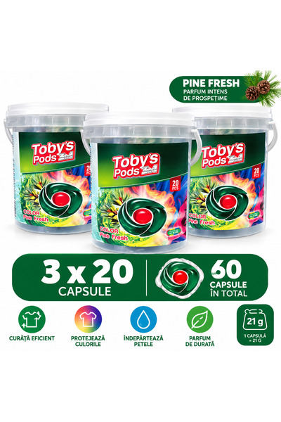 Toby's Pods 4in1 3 x Φρέσκο Χρώμα Πεύκου