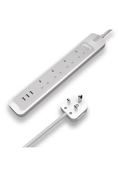 RAFEED وصلة تمديد كهربائية بطول 5 أمتار مع 4 مقابس و3 منافذ شحن USB بقدرة 325...