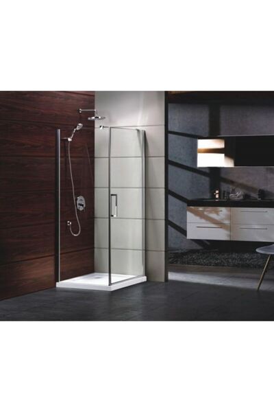 ROMSTAL Cabină de duș, Zeya, Kansas, pătrată, sticlă securizată de 6mm, trans...