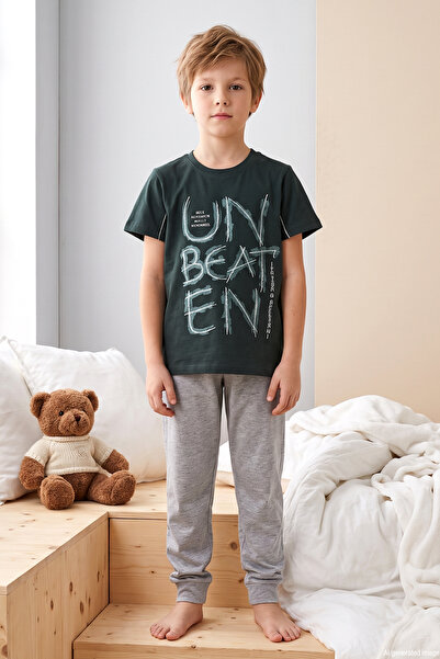 REMSA Young Boy's Short-Sleeved Pajama Set 4287 Emerald
