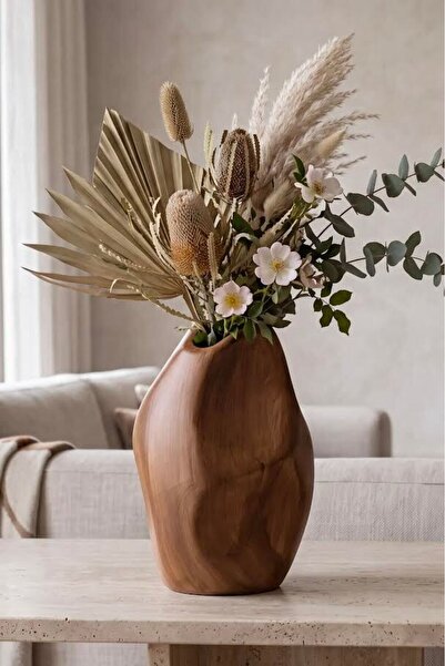 MaperaHome Seramik Dekoratif Boho Pinterest Vazo Ev Dekorasyonu 23*14 cm
