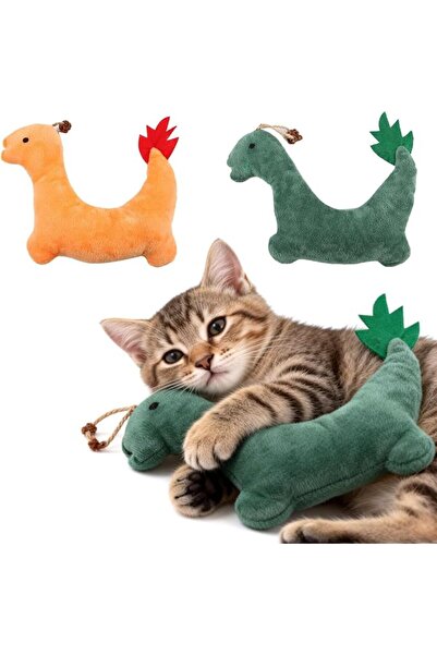 SYOSI 2 PCS Catnip Toys for Cats – Little Fire Dragon Cat Plush Toys Interact...