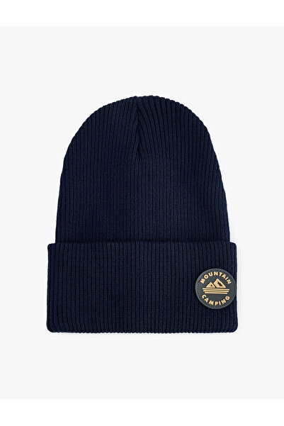 Koton Label Detailed Ribbed Beret