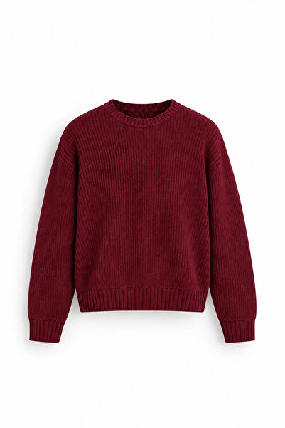 no7man Vincent - Burgundy - Boxy Fit Crew Neck - Men's Sweatshirt