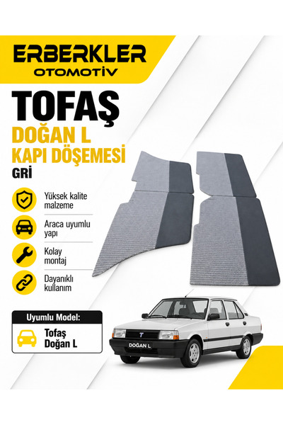 ERBERKLER Tofaş Doğan L Kapı Döşemesi Gri