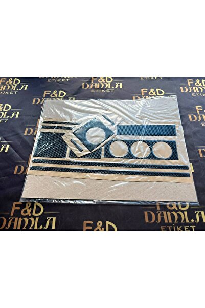 FD Damla Etiket Audi A80 Front Chest Mahogany Veneer Color Set Carbon Color Set
