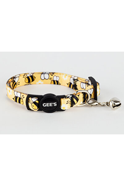 GEE'S Premium Güvenlik Kilitli (Safety Click) Bee Happy Kedi Boyun Tasması