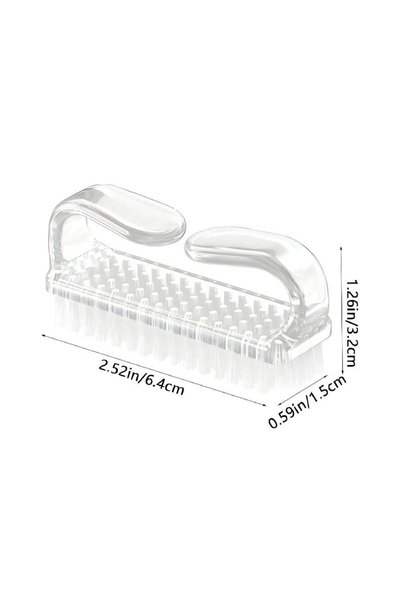 Salon System Nail Brush Set - 50pc Small Transparent Manicure Tools