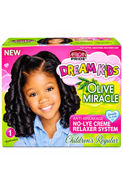 AFRICAN pride dream kids olive miracle anti breakage relaxer system coarse