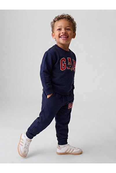 babymjuk Alt Üst Takım Erkek Çocuk Desenli Ayıcık Nakışlı Sweatshirt Eşofman ...