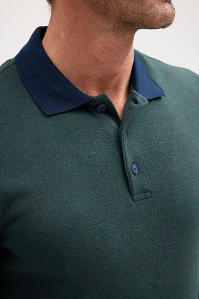 ENQUE Men's Polo Neck Long Sleeve Sweatshirt