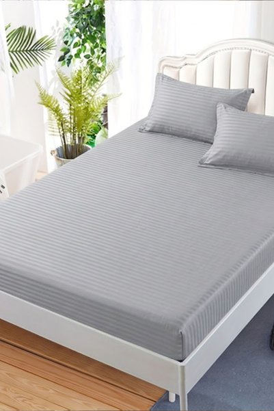 Muchmy Double Bed Fitted Sheet With 2 Pillow Covers Soft Comfortable Elastic ...