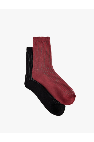 Koton Cotton Tulle Detailed 2-Piece Sock Set