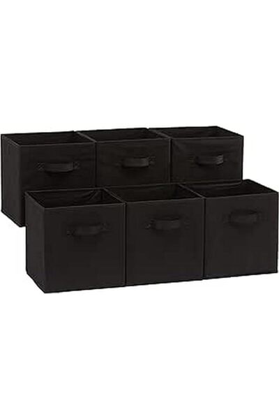 Amazon basics Collapsible Fabric Storage Cubes Organizer with Handles, 26.67 ...