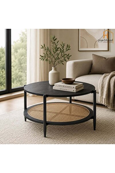 Al Saada Home طاولة شاي فردية - أسود - 80*45 سم