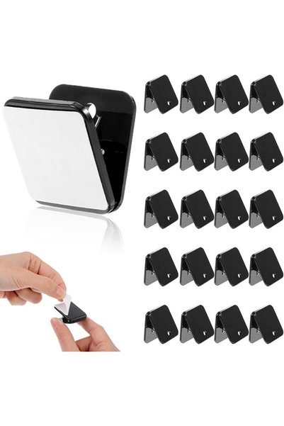 KASTWAVE 20 Pcs Self Adhesive Clips, Tapestry Wall Hanging Clips, Double-Side...