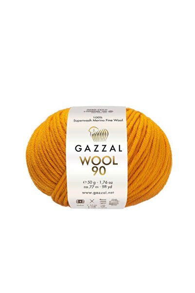 Gazzal Wool 90% 100% Australian Merino Wool Hand Knitting Yarn 50 Gr 77 m - 1...