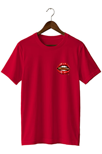 remonz Special Design Widi and Lip Printed Regular T-Shirt