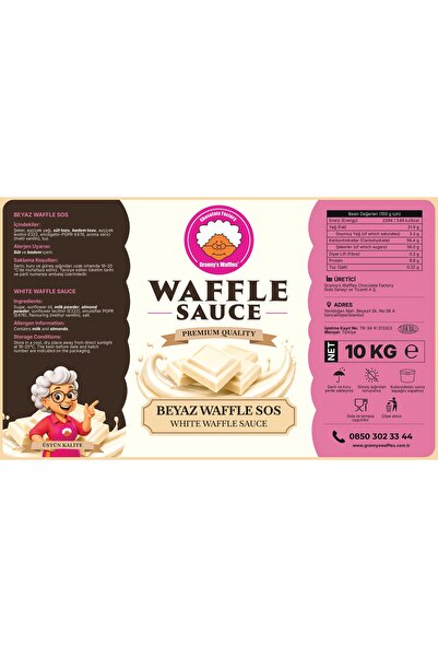 GRANNYS WAFFLES CHOCOLATE FACTORY Beyaz Waffle Sos