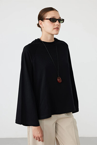 FACETTE Elen Yarasa Kol Basic Siyah