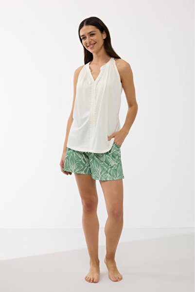 Anıl 11674 Women's Sleeveless T-Shirt and Shorts Set