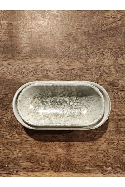 Kütahya Porselen 16 cm and 14 cm Oval Snack Bowl