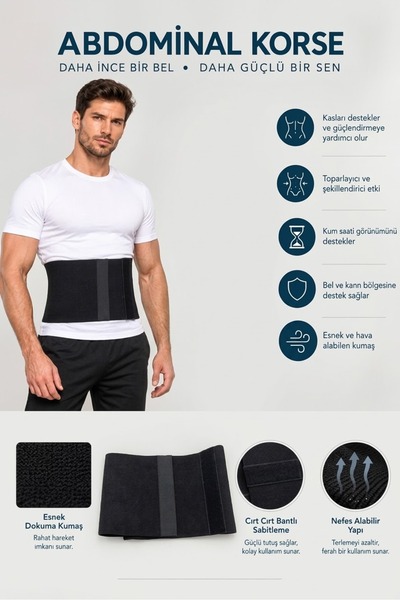 ZBTEKS Corset abdominal fermant și modelator, cu suport pentru talie