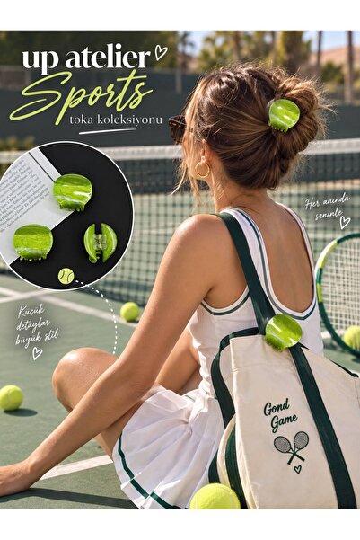 Up Atelier Pearlescent Tennis Ball Bone Buckle 4.5cm