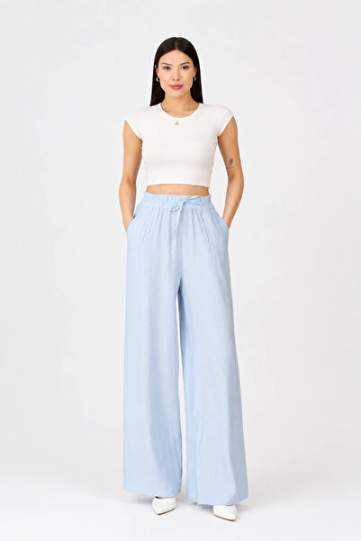 nazzain Strawberry Fabric Palazzo Trousers