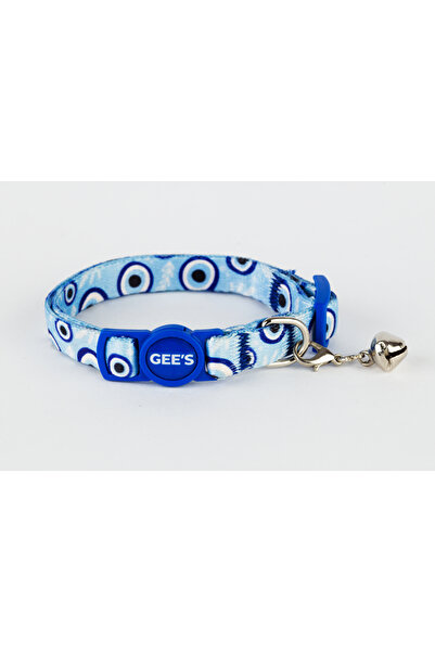 GEE'S Premium Güvenlik Kilitli (Safety Click) Blue Charm Kedi Boyun Tasması