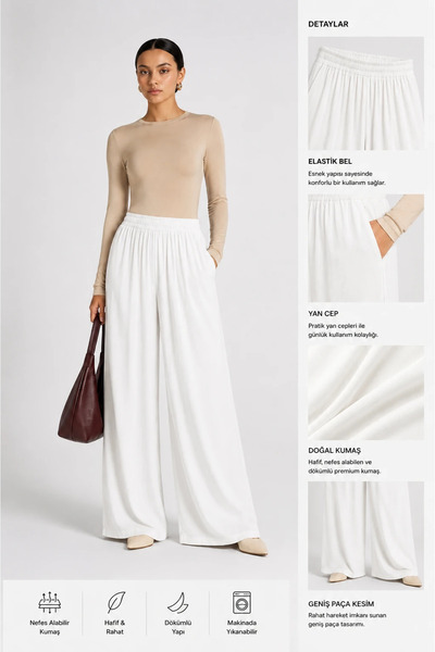 nazzain High Waist Skirt-Looking Palazzo Pants