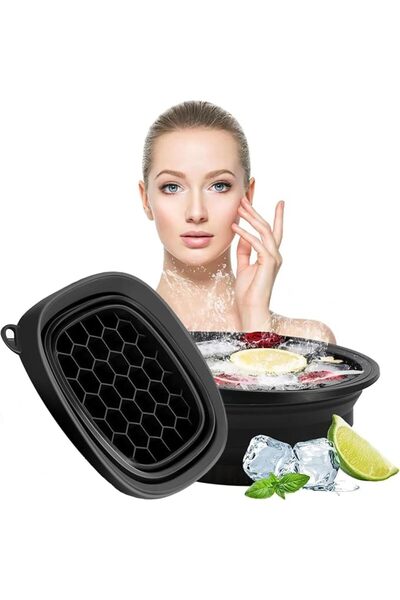 UANDME Face Bowls for Ice with Built-In Icetray, Silicone Facial Bowl Foldabl...