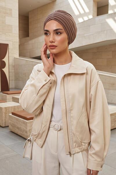 Aisha's Design بونيه قطني ممشط مطوي، B-13