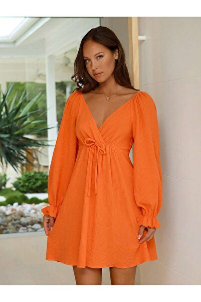 Sheya Rochie mini, portocalie - S