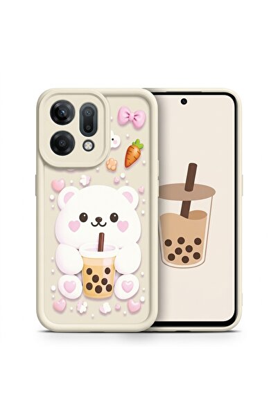 Nezih Case Oppo Reno 14F ile Uyumlu Kamera Korumalı Sevimli Desenli Silikon K...