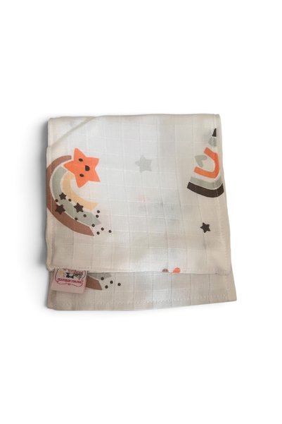 Pafuli Handmade 100% Organic Muslin Shoulder Cover Little Lambs