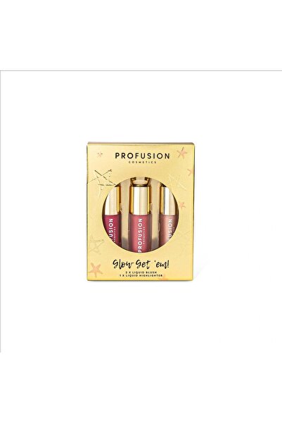PROFUSION COSMETICS Λάμψε, Φάνε τους! Σετ 2 x υγρό ρουζ & 1 x υγρό highlighte...