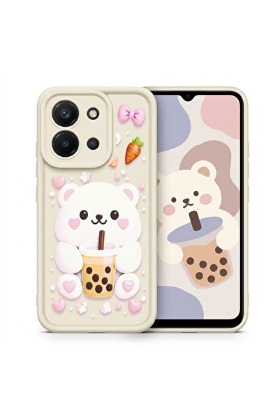 Nezih Case Redmi 15C ile Uyumlu Kamera Korumalı Sevimli Desenli Silikon Kılıf