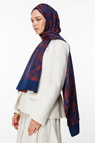 Mooncorn Selis Desen Double-Sided Shawl Navy Blue-Onion Shell