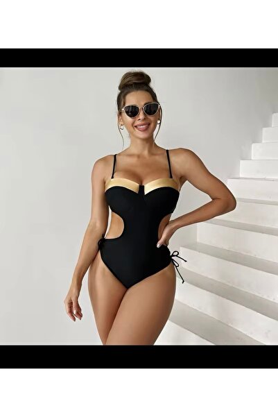 TRAJE DEN Tek Parça Push up Mayokini