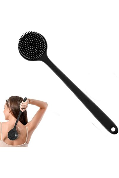 ToolHouse Long Handle Silicone Shower Brush, Body Scrubber, Back Cleaner, Non...