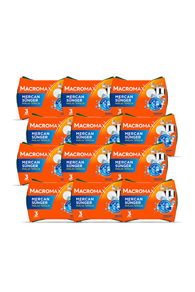 MACROMAX 12x Burete de vase Mercan, 3 bucăți.