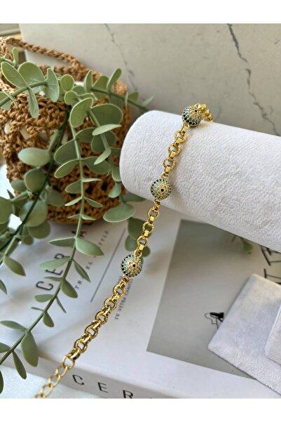 Xuping nazar boncuklu gold bileklik