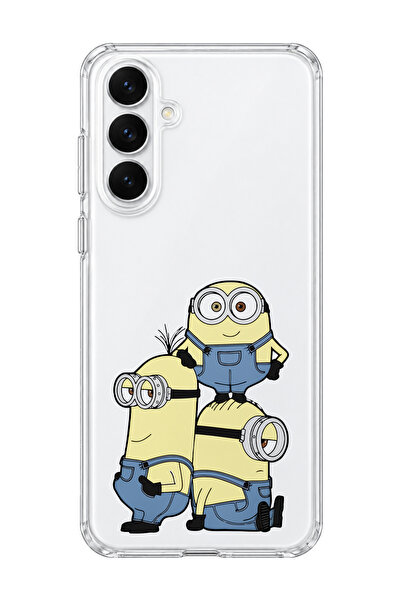 Samsung Galaxy A27 Uyumlu Minions Desenli Şeffaf Telefon Kılıfı