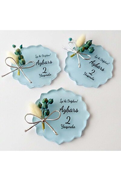 Mekece Baby Candy Gift Bebe-337M Flower Cut Blue Plexi Magnet