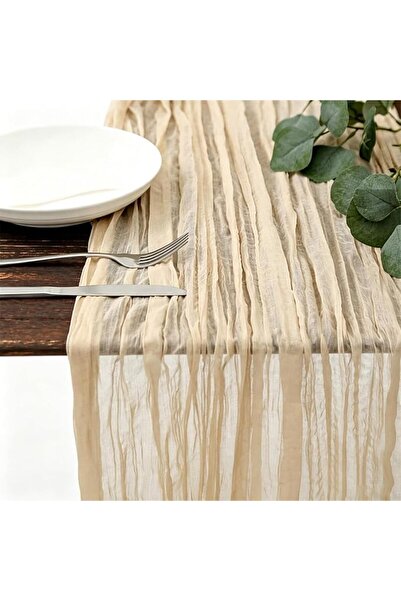 ANYUAN Cheesecloth Table Runner, Sheer Gauze Boho Rustic Table Decor, Vintage...