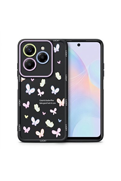 Nezih Case İnfinix Hot 40 Pro ile Uyumlu Kamera Korumalı Sevimli Desenli Sili...