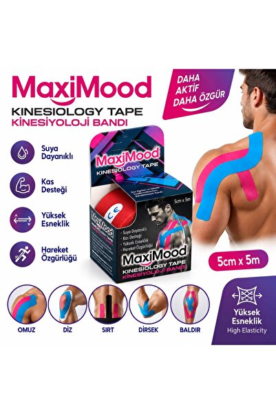 Kinesiyoloji Bandı 5cm X 5m - Kırmızı