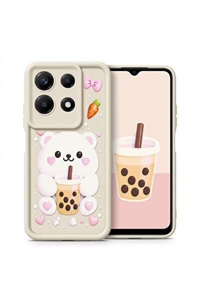 Nezih Case İnfinix Hot 30İ ile Uyumlu Kamera Korumalı Sevimli Desenli Silikon...